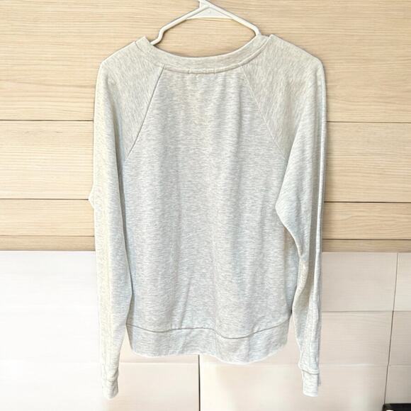 J.Crew Pom Pom Cable Knit Sweater in Gray & Cream Size Medium - Picture 2 of 6